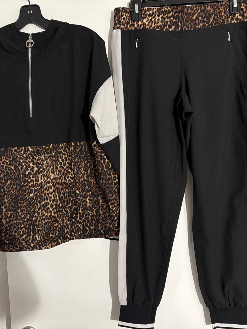 Calvin Klein Performance Black & Leopard Print Jogger Set